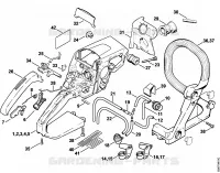 Carter de poignée pour Stihl MS 250 C-B