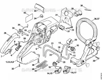 Carter de poignée pour Stihl MS 250 C-BE