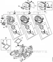 Cylindre, Silencieux pour Stihl MS 261