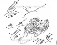 Commande des gaz pour Stihl MS 261-VW