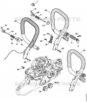 Système AV, Poignée tubulaire pour Stihl MS 261-VW