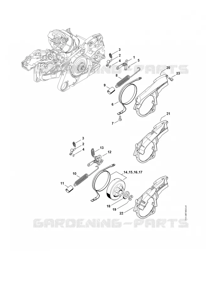 Frein de chaîne Stihl Tronçonneuses Tronçonneuses Tronçonneuses thermiques MS MS 261-VW  MS 261-VW
