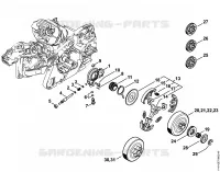 Pompe à huile, Embrayage pour Stihl MS 261 C-M VW