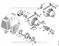 Embrayage, Carter de ventilateur pour Stihl FC 110