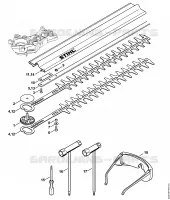 Barre de coupe, Outils pour Stihl HS 45 2-MIX