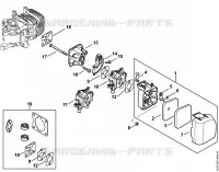 Filtre à air, Bride intermédiaire 2 MIX pour Stihl HS 45 2-MIX