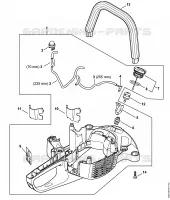 Carter de poignée, Réservoir d'essence pour Stihl HS 46
