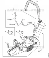Carter de poignée, Réservoir d'essence pour Stihl HS 56 C-E