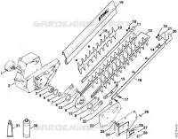 Carter de réducteur HS 61, Barre de coupe HS 61 pour Stihl HS 61