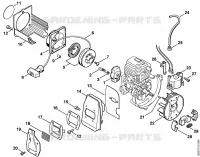 Dispositif de lancement, Dispositif d'allumage pour Stihl HS 74