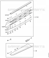 Barre de coupe HS 85 ⇥ 1 45 528 443 (46.1999) pour Stihl HS 85