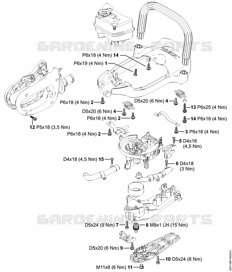 Couples de serrage Stihl Taille-haies Taille-haies Taille-haies thermiques HS 82 R  HS 82 R