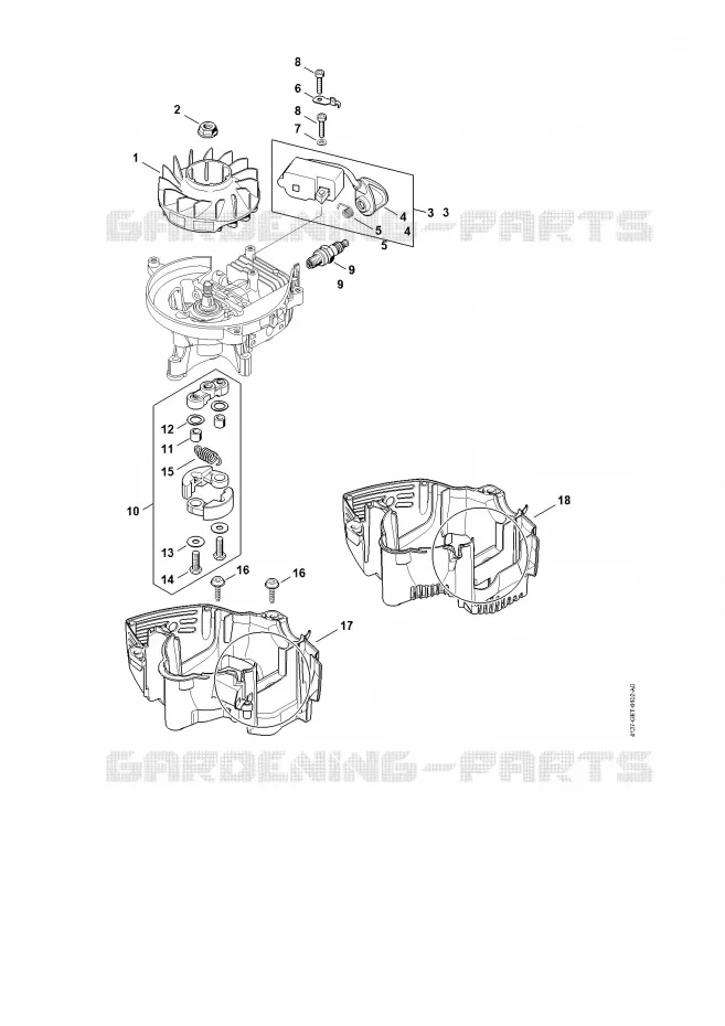 Dispositif d'allumage, Embrayage Stihl Taille-haies Taille-haies Taille-haies thermiques HS 82 R  HS 82 R