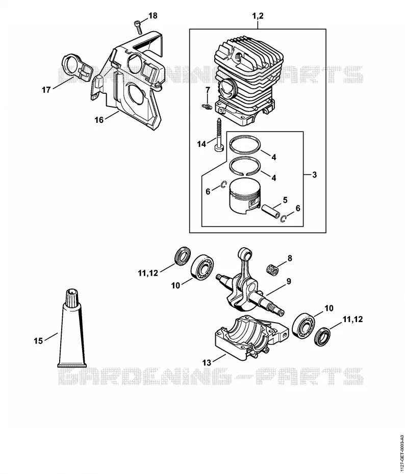 Cylindre Stihl Tronçonneuses Tronçonneuses Tronçonneuses thermiques MS MS 290  MS 290