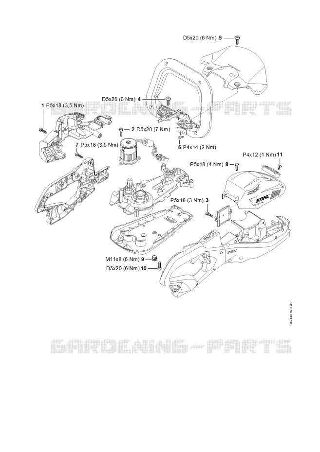 Couples de serrage Stihl Taille-haies Taille-haies Taille-haies à batteries HSA 94 R  HSA 94 R