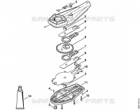 Engrenage de commande des couteaux 0°, 30°, 0°   90° (24.2005) pour Stihl HL 75 K