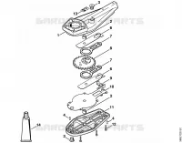 Engrenage de commande des couteaux 0°, 30°, 0°   90° (24.2005) pour Stihl HL 75
