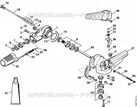 Réducteur de renvoi à angle réglable sur 135° pour Stihl HL 75