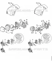 Support de carburateur, Filtre à air, Capot pour Stihl MS 311-Z