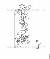 Engrenage de commande des couteaux 0°, 30°, 0°   90° (24.2005) pour Stihl HL 100 K