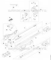 Carter de poignée, Tube complet pour Stihl HLA 56