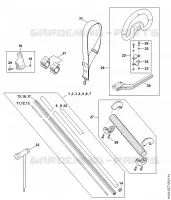 Tube complet, Réducteur pour Stihl HLA 135