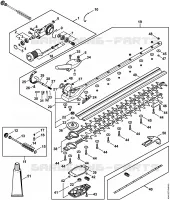 Réducteur de renvoi à angle réglable sur 145°, 500 mm pour Stihl HLA 135 K