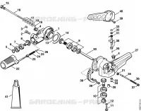 Réducteur de renvoi à angle réglable sur 135° pour Stihl FH 75