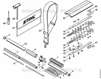 Tube complet, Barre de coupe pour Stihl FH 75