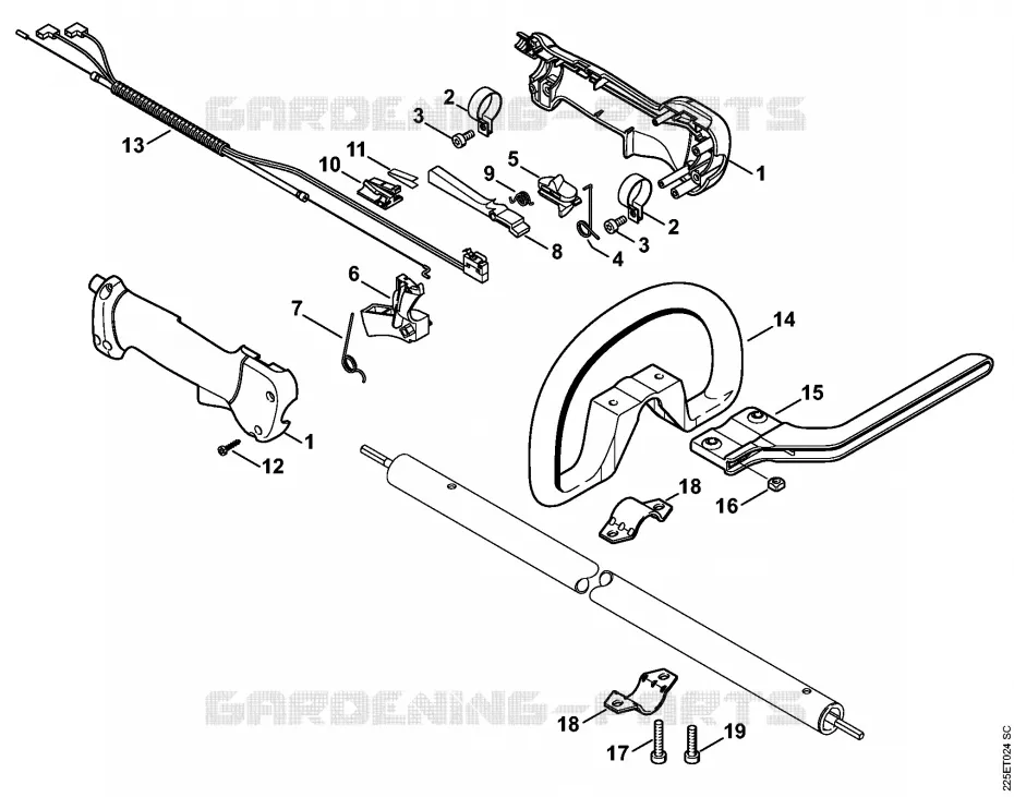 Poignée Stihl Faucheuses Faucheuses FH FH 75  FH 75