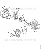 Dispositif de lancement, Silencieux pour Stihl PC 70