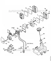 Filtre à air, Réservoir d'essence pour Stihl PC 70