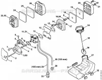Filtre à air, Réservoir d'essence pour Stihl SP 85