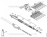 Râteau, Tube complet (43.2000) pour Stihl SP 85