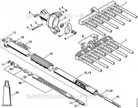 Râteau, Tube complet pour Stihl SP 85