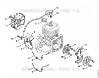 Dispositif d'allumage, Embrayage pour Stihl SP 400