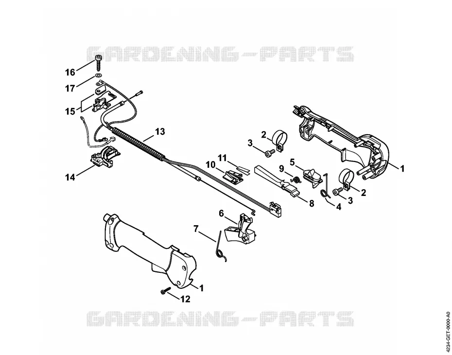 Poignée de commande Stihl Machines spéciales Machines spéciales Machines spéciales à moteurs SP 400  SP 400