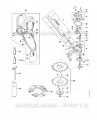 Tube complet, Réducteur, Capot protecteur pour Stihl RGA 140
