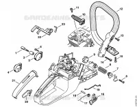 Système AV, Commande des gaz pour Stihl MS 341