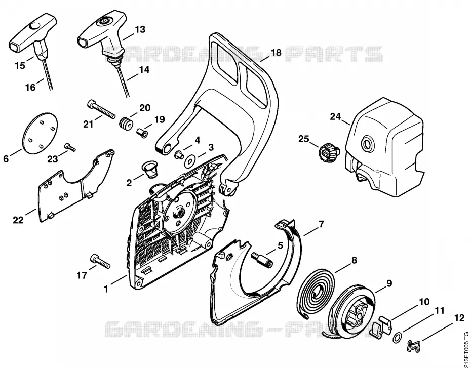 Dispositif de lancement Stihl Tronçonneuses Tronçonneuses Tronçonneuses thermiques MS MS 341  MS 341