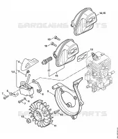 Dispositif d'allumage, Silencieux pour Stihl SR 200-D