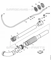 Tube à soufflet, Tube de soufflage pour Stihl SR 200
