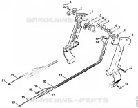 Poignée de commande (46.2001) pour Stihl SR 340