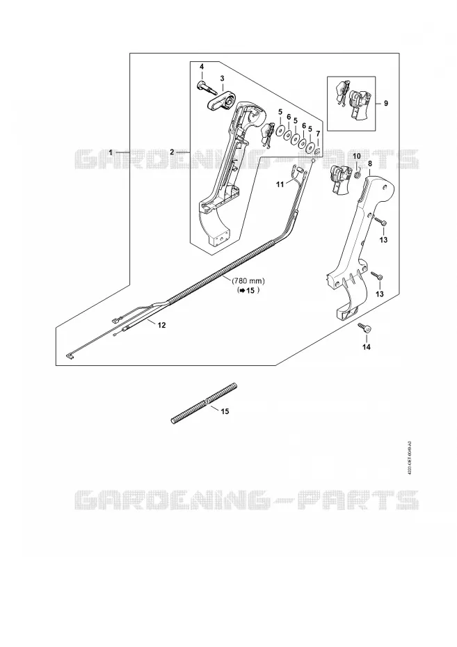 Poignée de commande Ø 67 mm Stihl Atomiseurs et Pulvérisateurs Atomiseurs et Pulvérisateurs Atomiseurs SR 340  SR 340