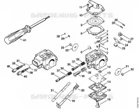 Carburateur HD 28, HD 29, HD 45 pour Stihl SR 420