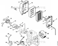 Filtre à air, Dispositif d'allumagne pour Stihl SR 420