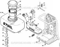 Réservoir d'essence, Réservoir à liquide pour Stihl SR 420