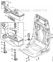 Réservoir d'essence, Système AV pour Stihl SR 430