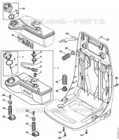 Réservoir d'essence, Système AV pour Stihl SR 450