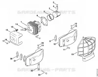 Cylindre, Piston pour Stihl BG 17